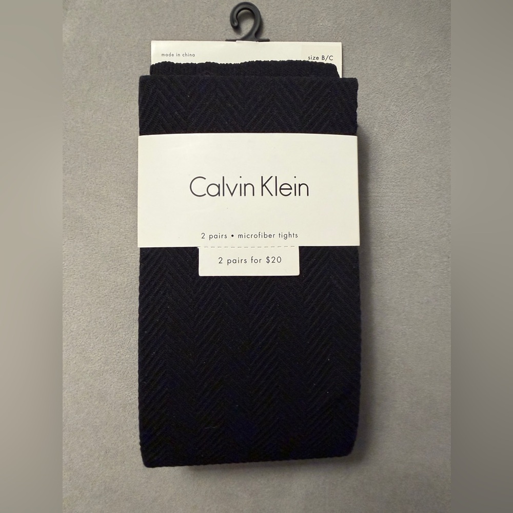 2-pair package of  Calvin Klein Black  Tights